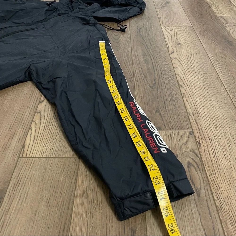RL Ralph‎ Lauren Polo Jean Company Y2K Spellout Windbreaker Jacket Black